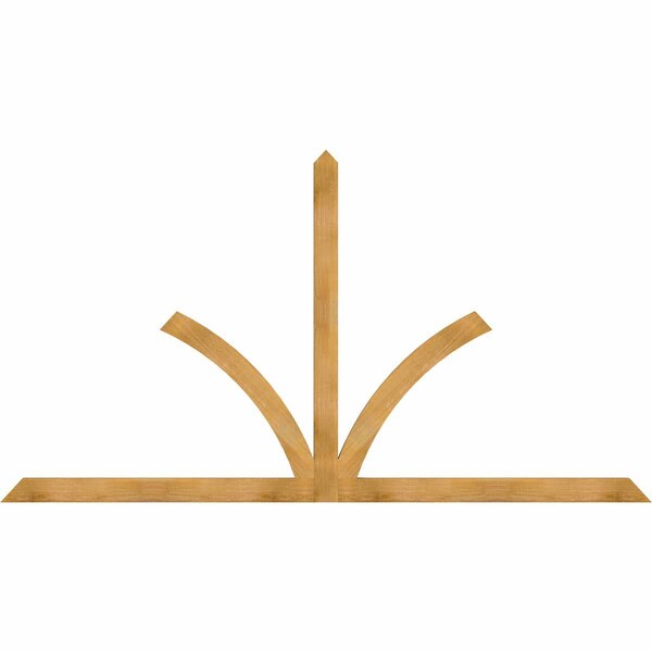 Ekena Millwork Richland Rough Sawn Timber Gable Bracket, Western Red Cedar, 108"W x 58"H x 2"D x 4"F, 13/12 Pitch GBW108X58X0204RIC00RWR - main